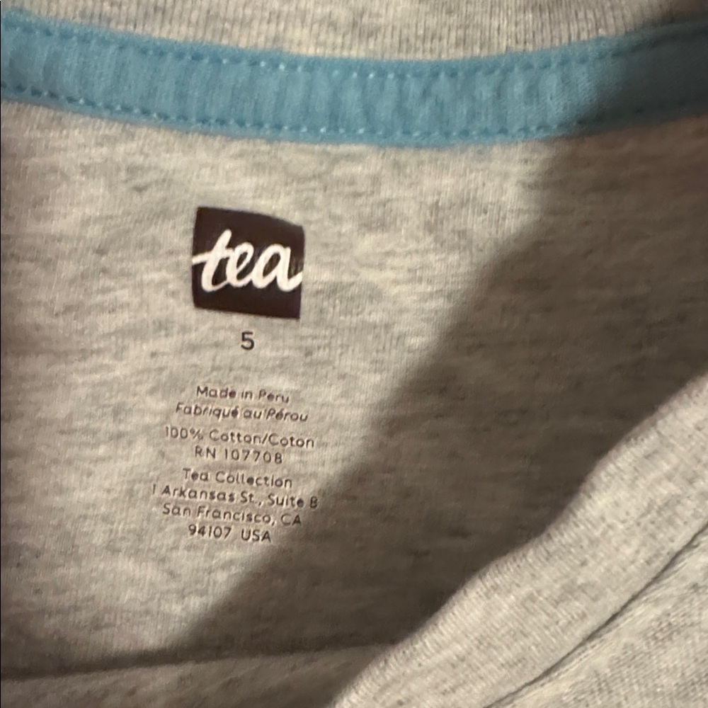 Tea Collection Lizard Convertible Car Graphic Tee Kids Size 5 Gray Short Sleeve - Picture 4 of 5
